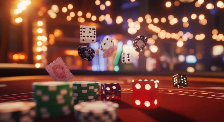Live blackjack table interface showing dealer, cards, and betting controls
