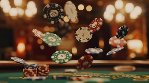 Live dealer studio with multiple game tables and professional dealers